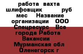 работа. вахта. шлифовщик. 50 000 руб./мес. › Название организации ­ ООО Спецресурс - Все города Работа » Вакансии   . Мурманская обл.,Оленегорск г.